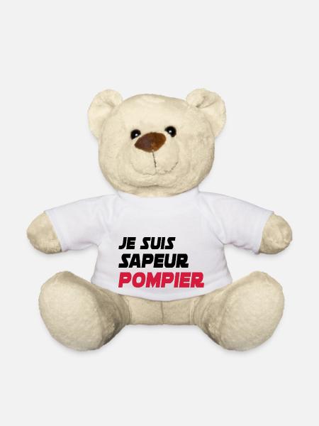 Je suis sapeur pompier / humour pompier - Nounours - blanc