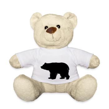Bear silhouette - Teddy Bear - white - Front