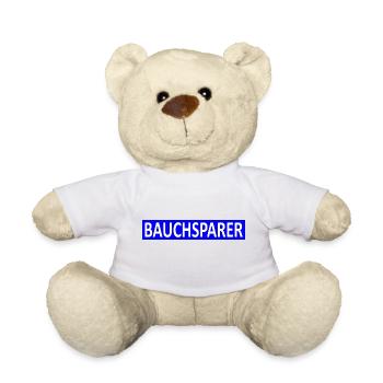 Bauchsparer-Finanzen-Übergewicht-Satire-Version 2 - Teddy - Weiß - Vorne