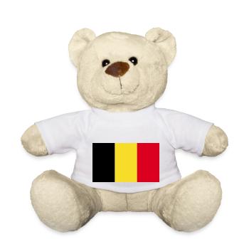 Belgium Flag Belgium Heart Belgian Belgian - Teddy Bear - white - Front