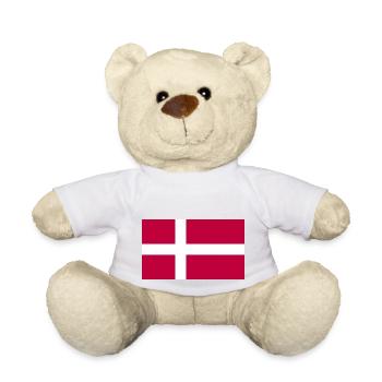 Danemark Drapeau danois Danmark Denmark - Nounours - blanc - Devant