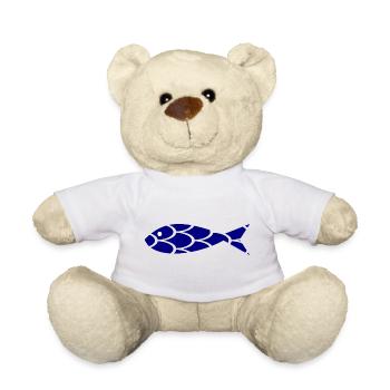 sardine. fish. April fool. sea. ocean - Teddy Bear - white - Front