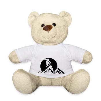 Snowboard Snowboarder - Teddy - Weiß - Vorne
