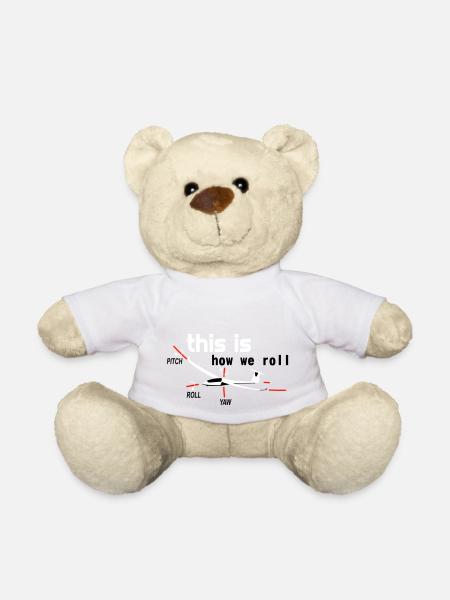 Glider Glider Gliding Glider Pilot - Teddy Bear - white