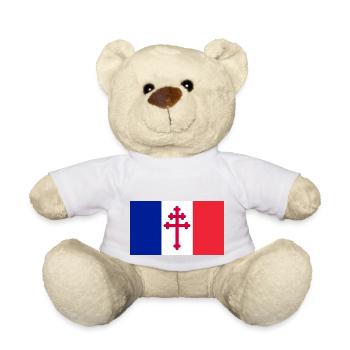 French flag Lorraine - Teddy Bear - white - Front