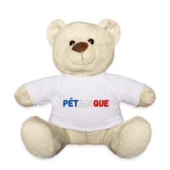 Pétanque rouge bleu et blanc - Nounours - blanc - Devant
