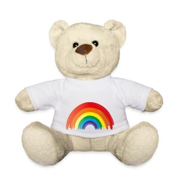 regenbogen - pride - Teddy - Weiß - Vorne
