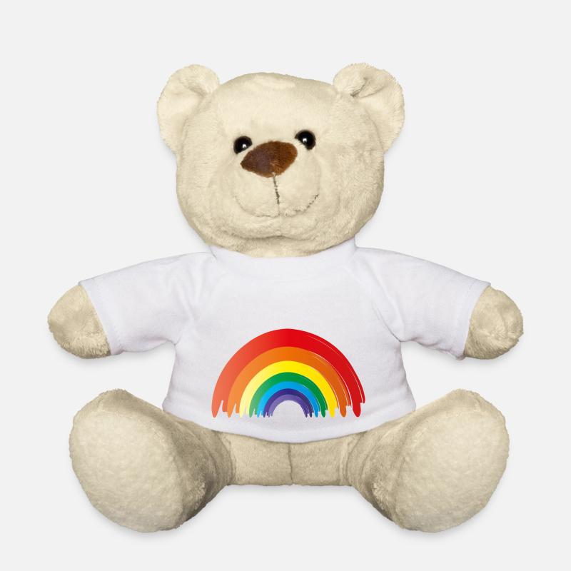 regenbogen - pride - Teddy - Weiß