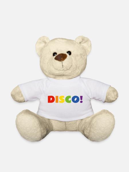 DISCO Regenbogen Text - Teddy - Weiß