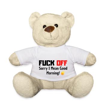 Fuck off - Teddy Bear - white - Front