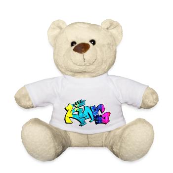 Graffiti-Stil Splash Hip Hop Farben Maler König - Teddy - Weiß - Vorne