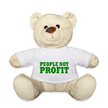 People not profit - Teddy Bear - white - Front