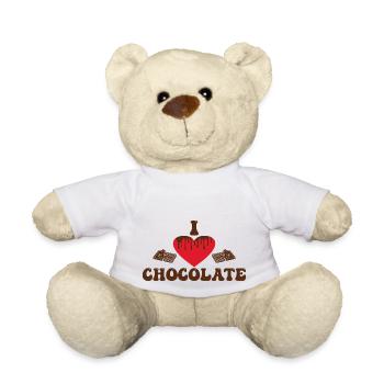 I love Chocolate - Teddy Bear - white - Front