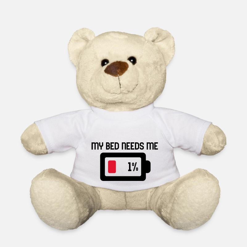My Bed needs me - Teddy - Weiß