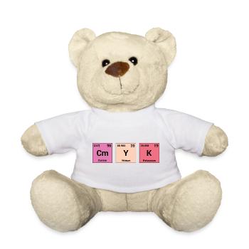 CMYK in periodic elements - Teddy Bear - white - Front