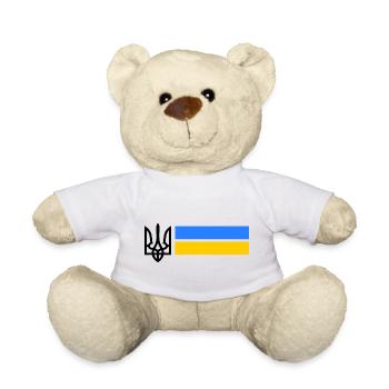 Ukraine - Teddy Bear - white - Front