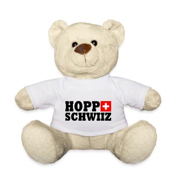 Hopp schwiiz - Nounours - blanc - Devant