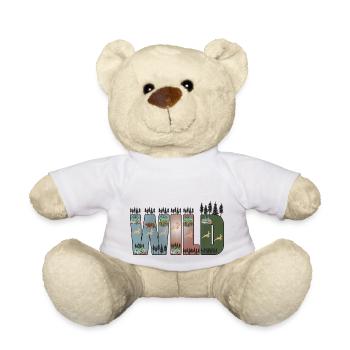 Wild, Wildnis, Wald, Bäume, Abenteuer, wandern - Teddy - Weiß - Vorne