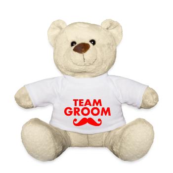 Team groom - Teddy Bear - white - Front