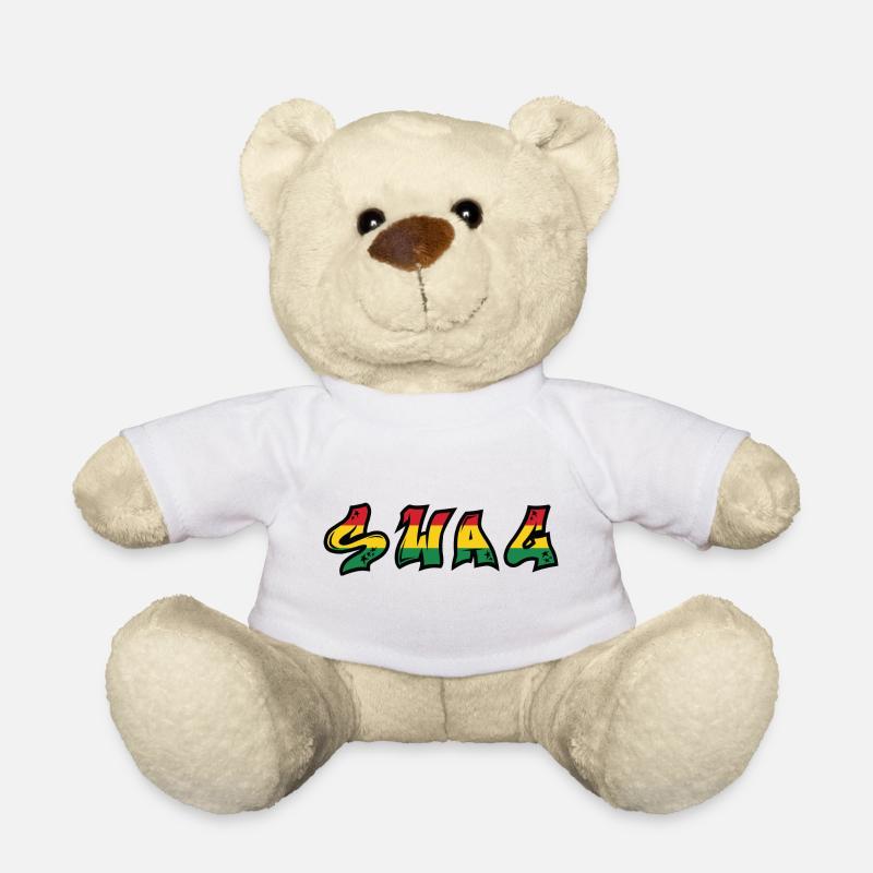 SWAG Rastafari Graffiti Font - Teddy Bear - white
