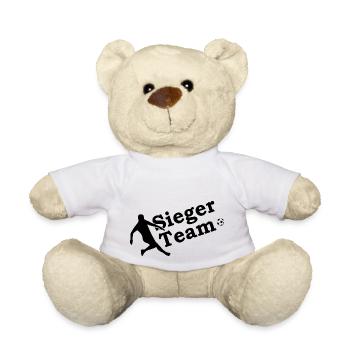 Soccer Fussball - Teddy Bear - white - Front