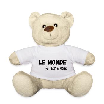 Le monde est à nous - Nounours - blanc - Devant