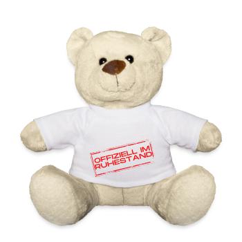Offiziell im Ruhestand - Teddy - Weiß - Vorne