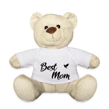 meilleure maman Cadeau d’anniversaire de la fête des mères Noir - Nounours - blanc - Devant