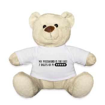 Mon mot de passe est les 7 derniers chiffres de Pi - Nounours - blanc - Devant