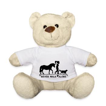 never walk alone - mit Pferd und Hund - Teddy - Weiß - Vorne