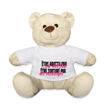 Être abbatu par la Vérité ou torturé le mensonge - Nounours - blanc - Devant