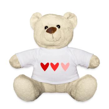 HERZ. HERZ. HEILIGER VALENTIN. LIEBE. LIEBE. WEIHNACHTEN - Teddy - Weiß - Vorne