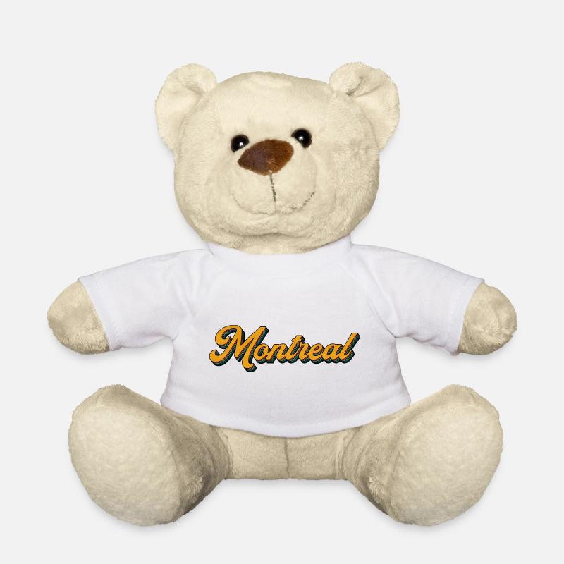 Montréal Retro Script Multicolore Shadow - Nounours - blanc