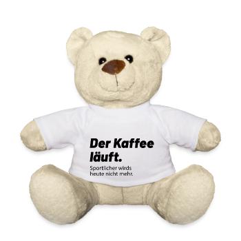 Kaffee läuft sportlicher wird es heute nicht mehr - Teddy - Weiß - Vorne