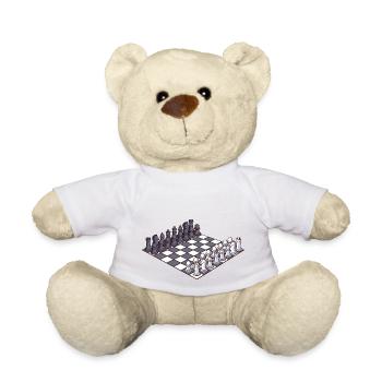 boardgame chess backgammon game night - Teddy - Weiß - Vorne