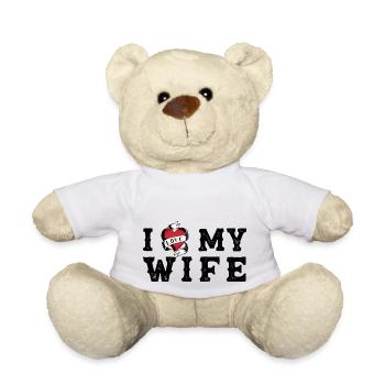I Heart My Wife at Vintage Tattoo Style - Nounours - blanc - Devant