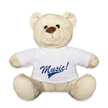 Musique vintage - Nounours - blanc - Devant
