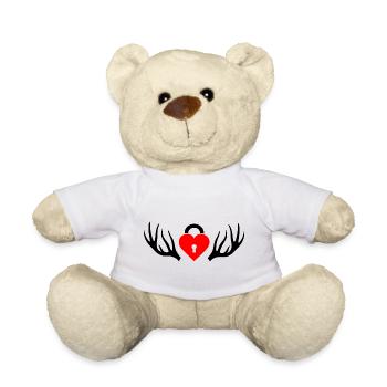 Cuckold Hahnrei Hörner - Teddy - Weiß - Vorne