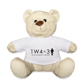1 Waldviertler = 3 Leut - Teddy - Weiß - Vorne