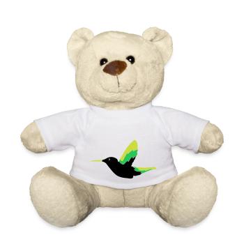 Hummingbird Bird - Teddy Bear - white - Front