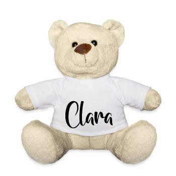 Nom - Clara - Nounours - blanc - Devant