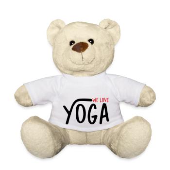 We Love Yoga - Teddy Bear - white - Front