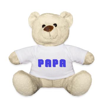 FROHER VATERTAG. PAPA. VATERTAG. VATER - Teddy - Weiß - Vorne