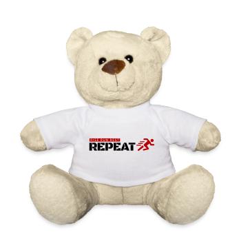 Aufstehen, laufen, ausruhen, wiederholen! - Teddy - Weiß - Vorne