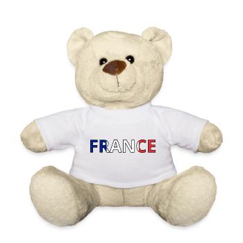 Drapeau France - Nounours - blanc - Devant