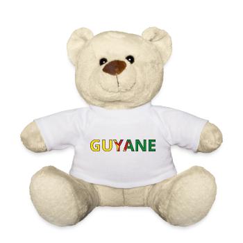 Flag of French Guiana - Teddy Bear - white - Front