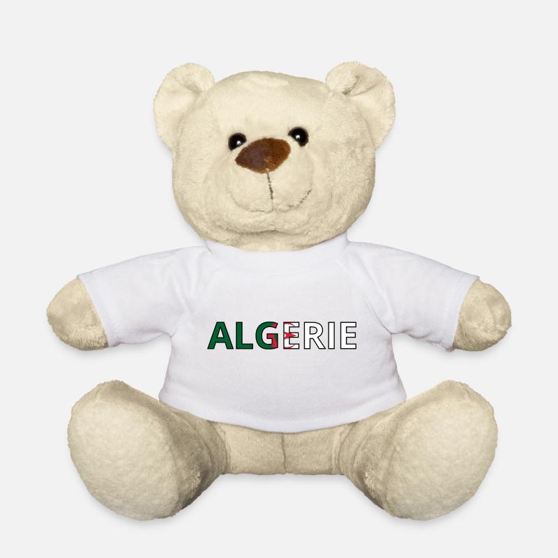 Algerian Flag - Teddy Bear - white