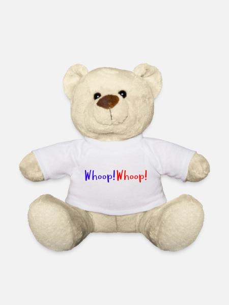 Whoop!Whoop! Blau rot - Teddy - Weiß