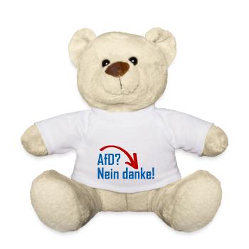 AfD? Nein danke! - Teddy - Weiß - Vorne
