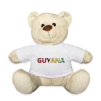 Drapeau Guyana - Nounours - blanc - Devant